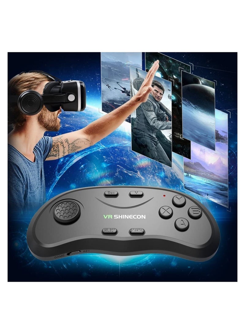 VR Set with Remote Controller, HD 3D VR Glasses Virtual Reality Headset for VR Games and 3D Movies, VR Goggles for Smartphones Compatible 4.7-6 inch - Image 2